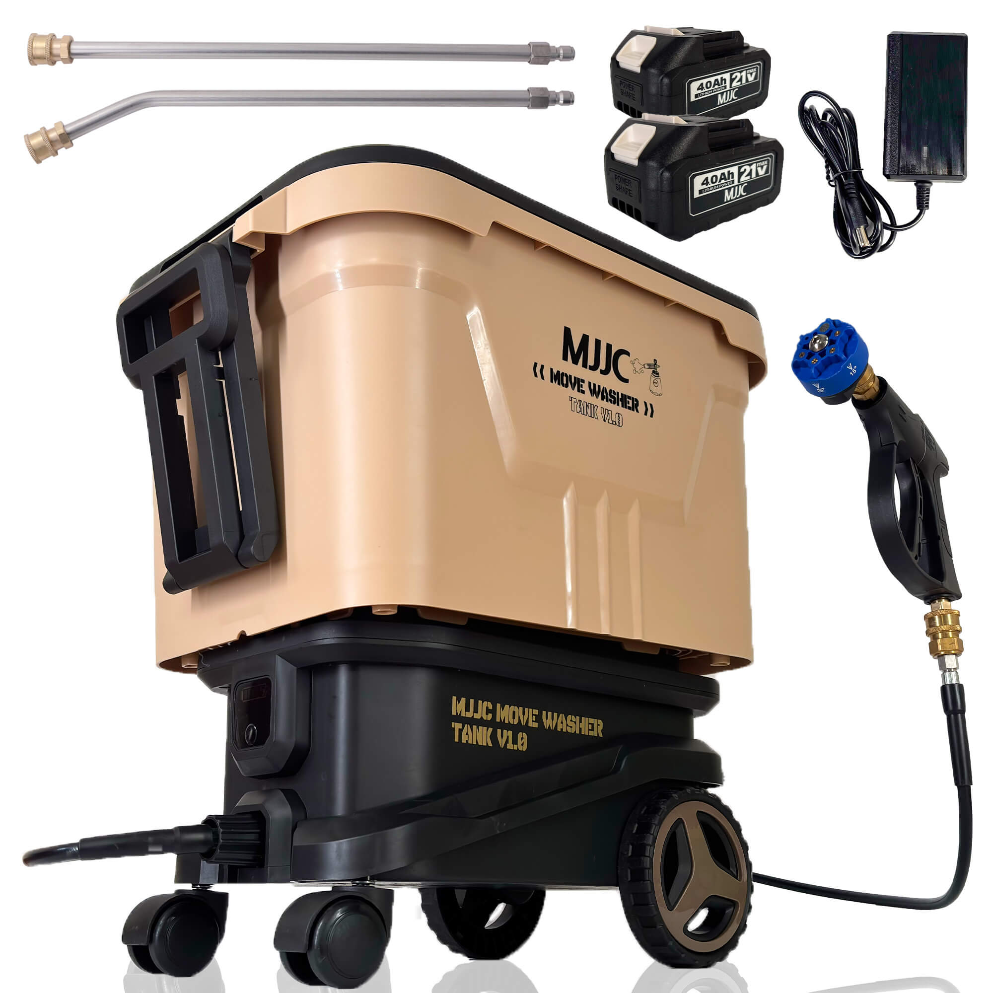 MJJC [ムーブウォッシャー タンク] ポータブル 高圧洗浄機 コードレス