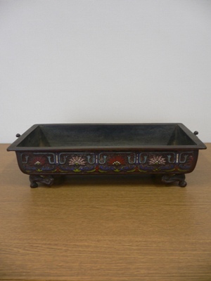 ♢江戸時代 二代 村田整珉 木村渡雲鋳 水盤 花器 古銅 古美術 骨董品