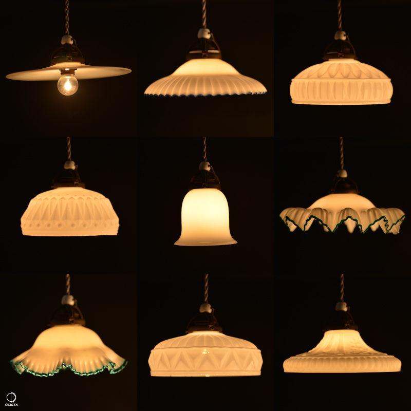 三灯式和製シャンデリア骨董電笠