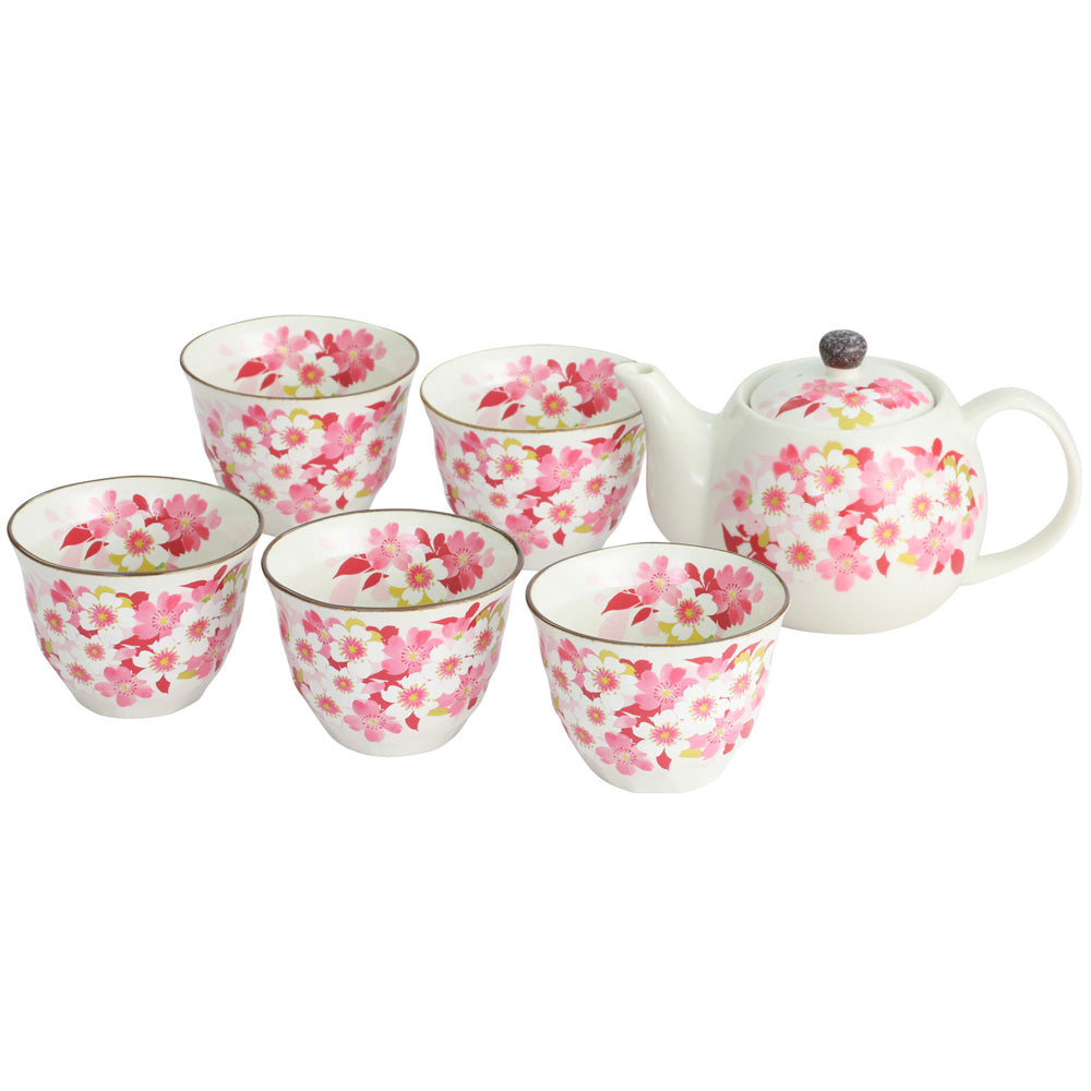 華笑み 5客ポット茶器(03982) – 株式会社 セラミック藍