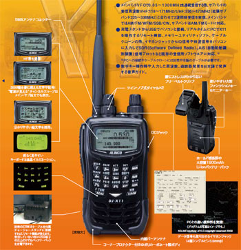 広帯域受信機DJ-X11エアーバンドSP