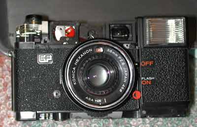 92- KONICA コニカ C35EF 分解整備済・実写テスト済の完動美品 KONICA