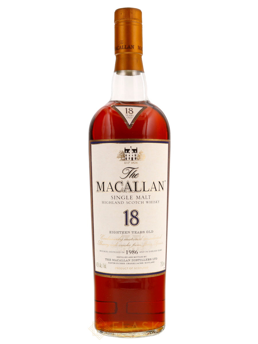 Buy Macallan 18 Year Old Sherry Oak Single Malt 1986 750ml Bottle