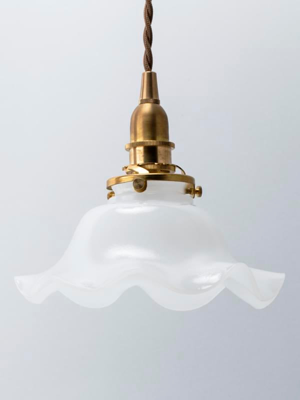 merci】br2-3. 小皿！フランス 吊り下げ ミルクガラス シェード merci