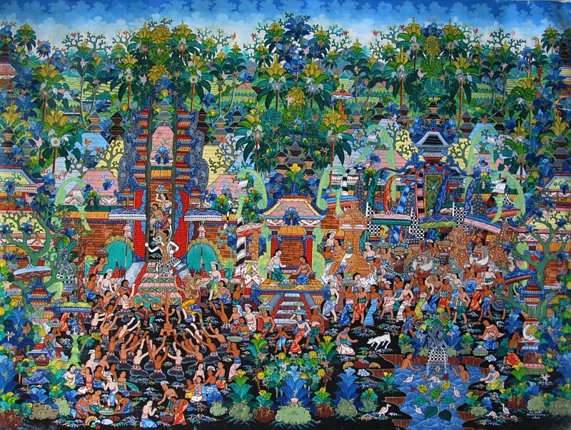 絵画バリ島 絵画バリ島 No.0600 No.0600 美術品・アンティーク