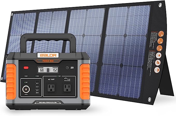 Baldr P1000セット (P1000リン酸鉄ポータブル電源 + Baldr 120W