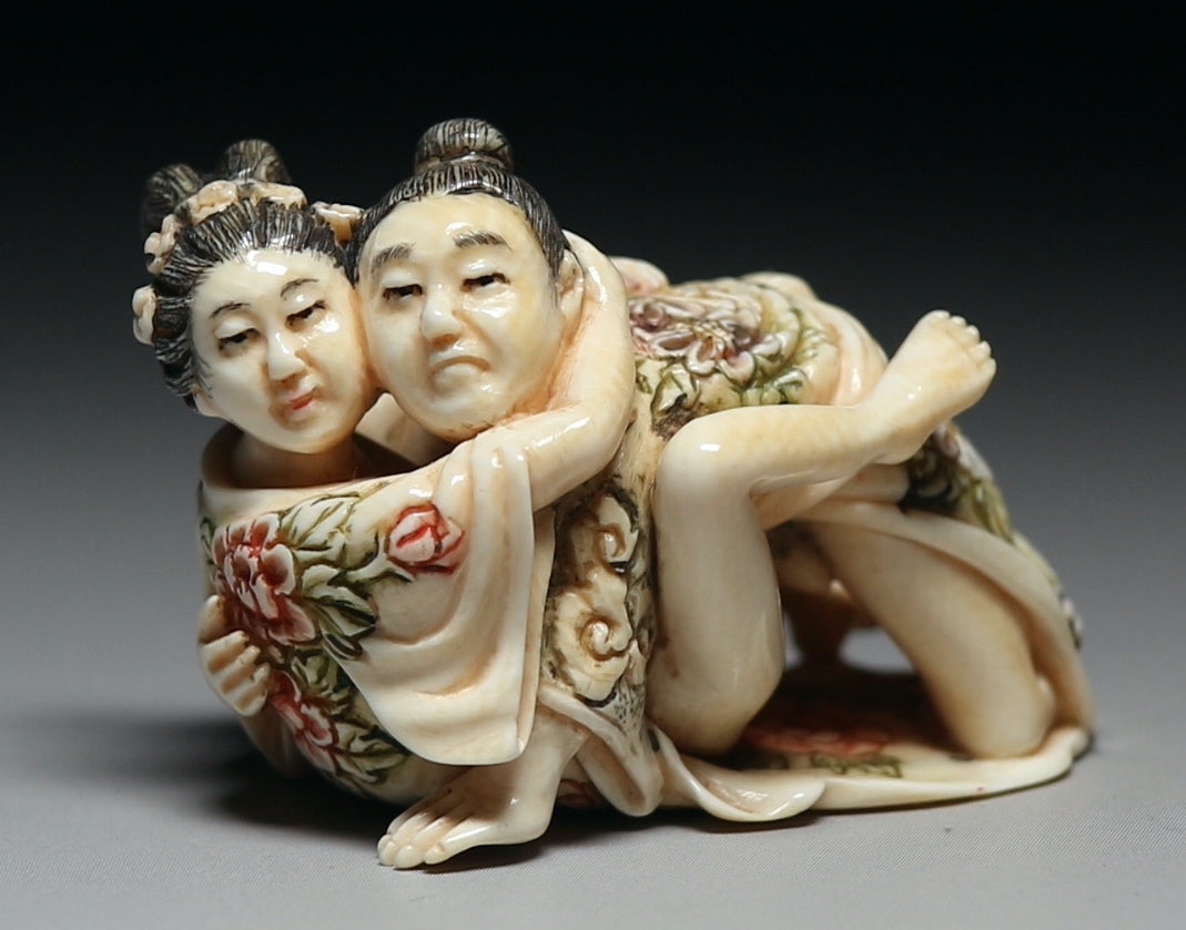 Shunga Miniature Sculpture | Mammoth Ivory Art – Japonista
