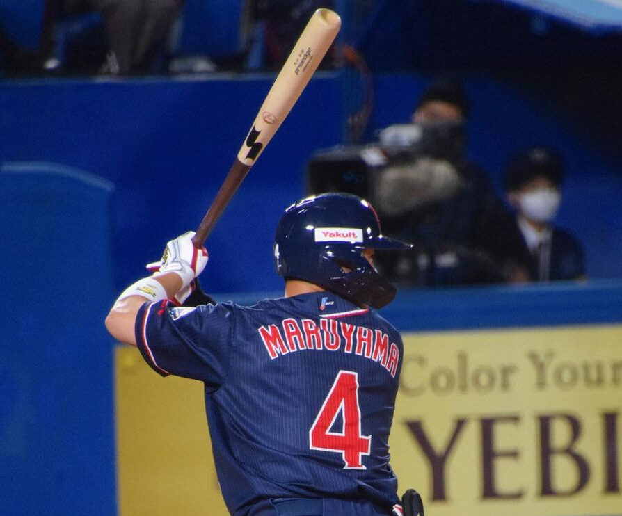 東京ヤクルトスワローズ 丸山 選手 実使用 バッティンググローブ 支給