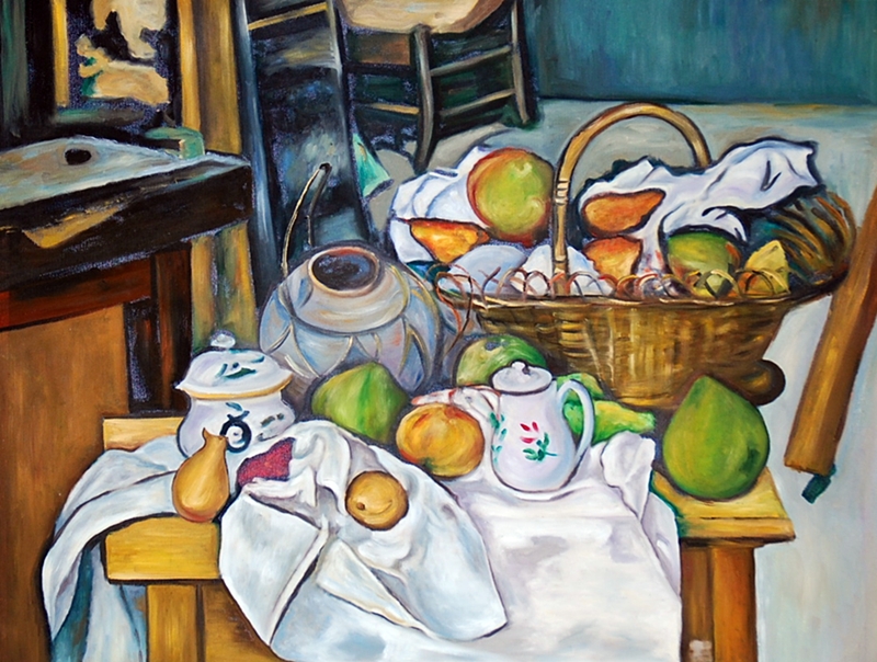 油彩画 油絵 F15号 睡蓮 田村隆枝 日本赤富士協会会長 点描画大作 中古