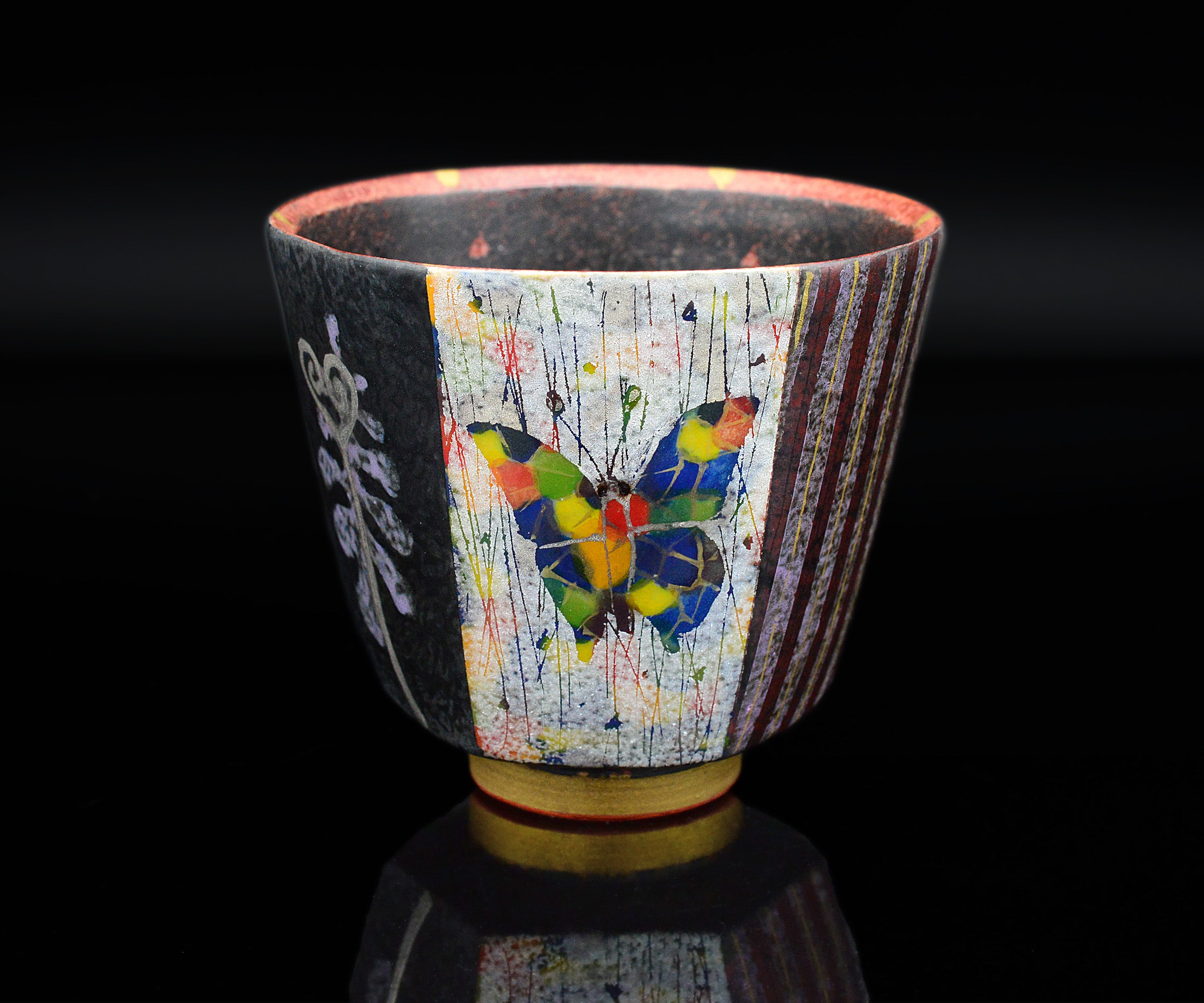 ☆未使用美品☆伊藤北斗 釉刻色絵陶板夢の風景【20年程前の個展で購入