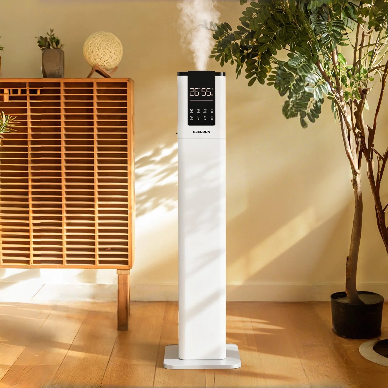 KEENCOON超音波加湿器大容量 13L大型タワー型 KC-MH-2301W 楽天市場