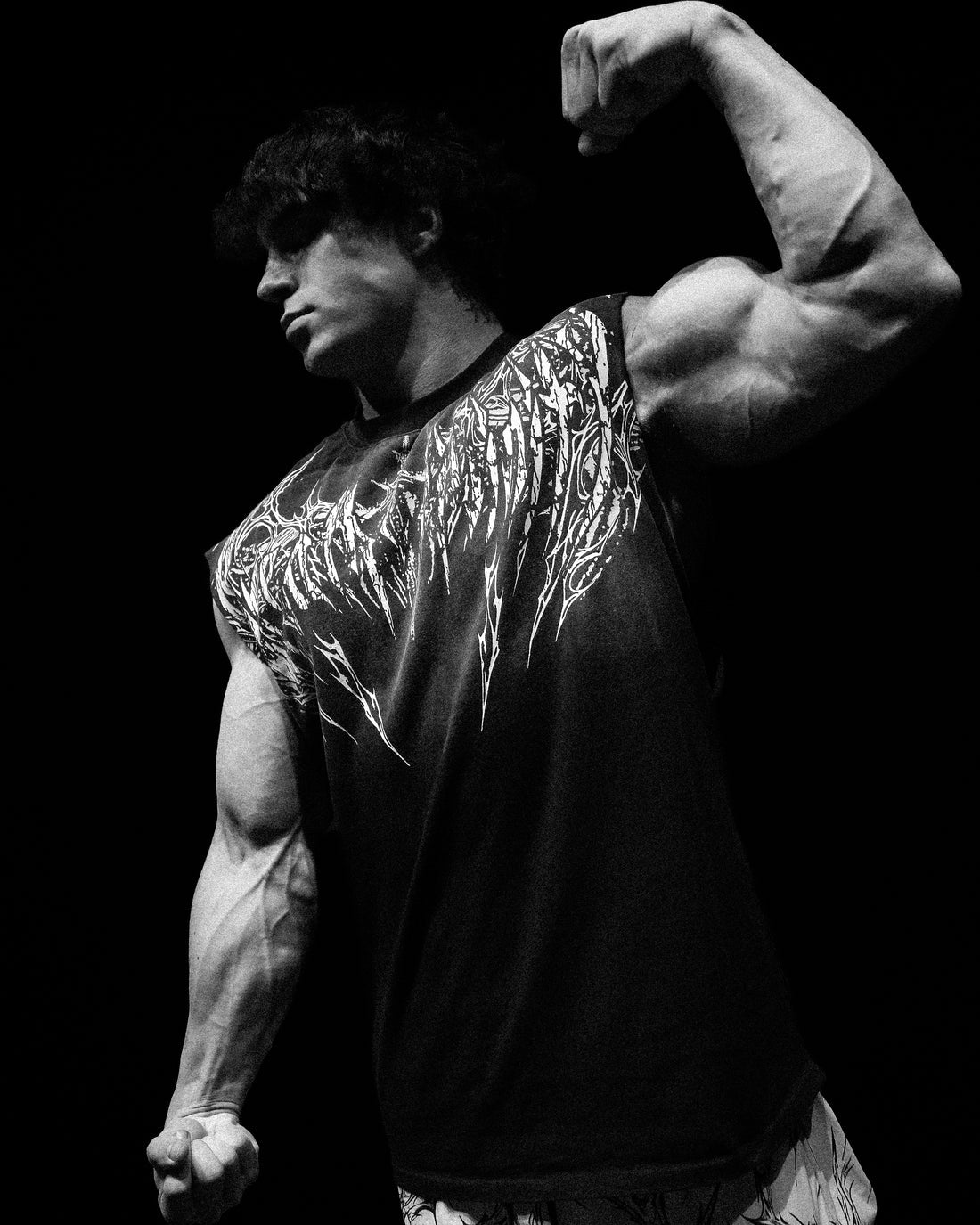 Breathe Divinity , Death Eater Oversized Cutoff tee [SMOKE