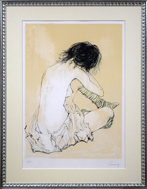 ジャン・ジャンセン 「横たわる裸婦」 リトグラフ 直筆サイン