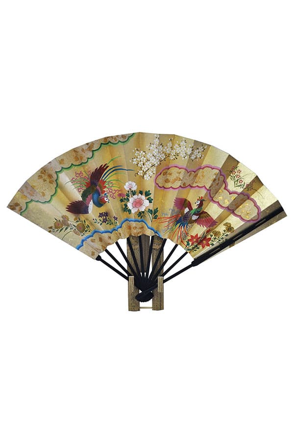 仕舞両面飾り扇子（鳳凰・花車）扇子立付 – 日々の京都物産展