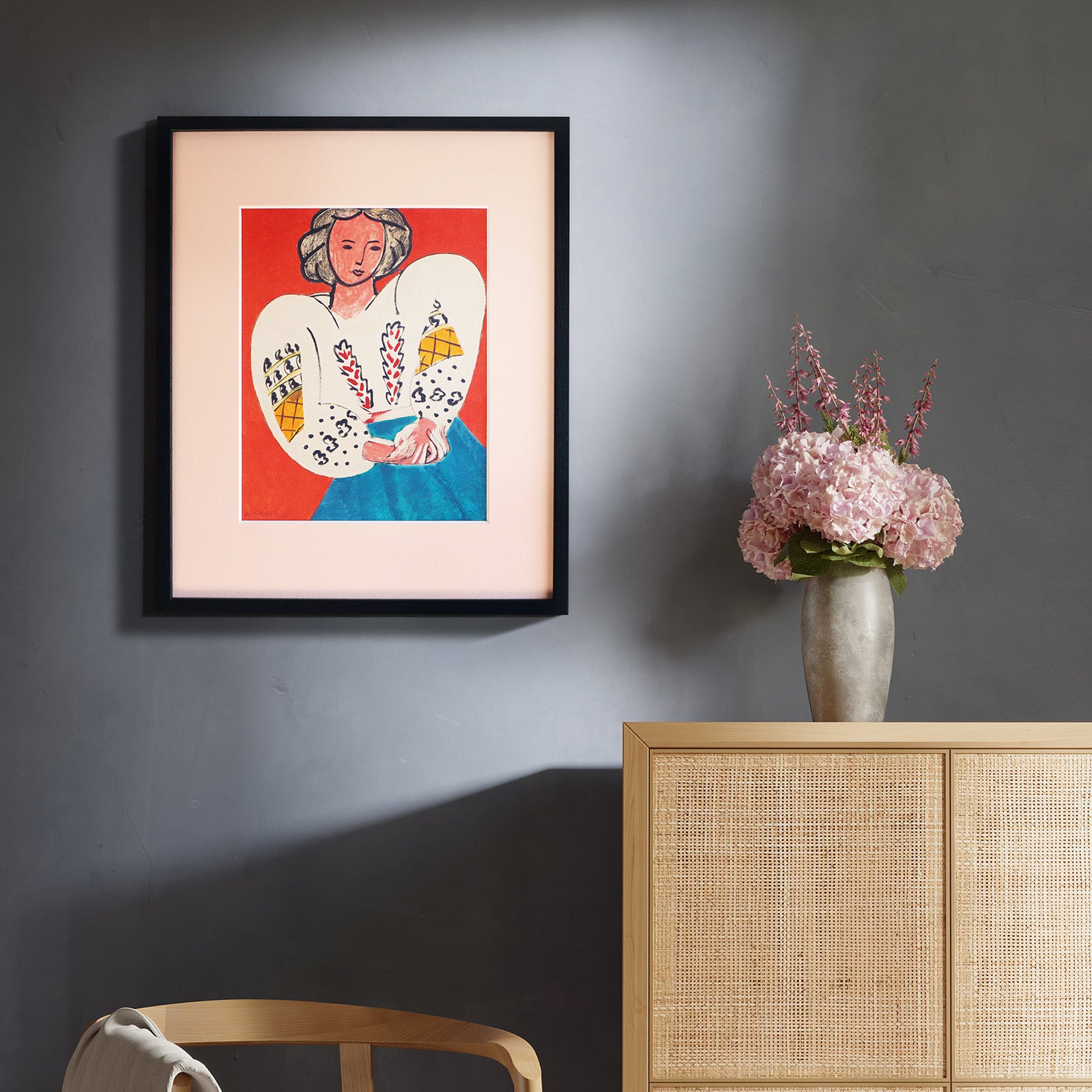 アンリ・マティス 「ルーマニアのブラウス」アートポスター（フレーム