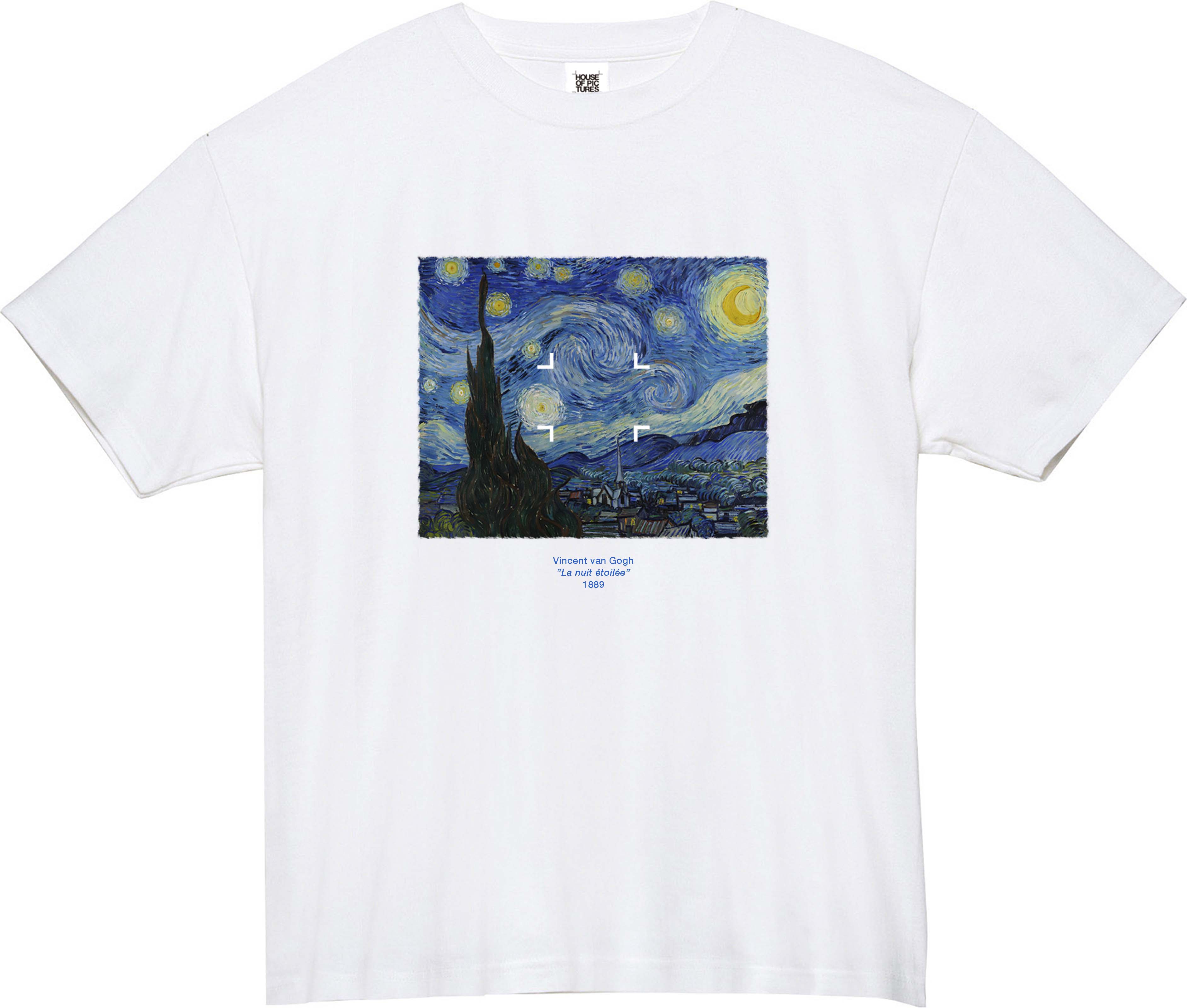 フィンセント・ファン・ゴッホ-星月夜 / 半袖クルーネックTシャツ