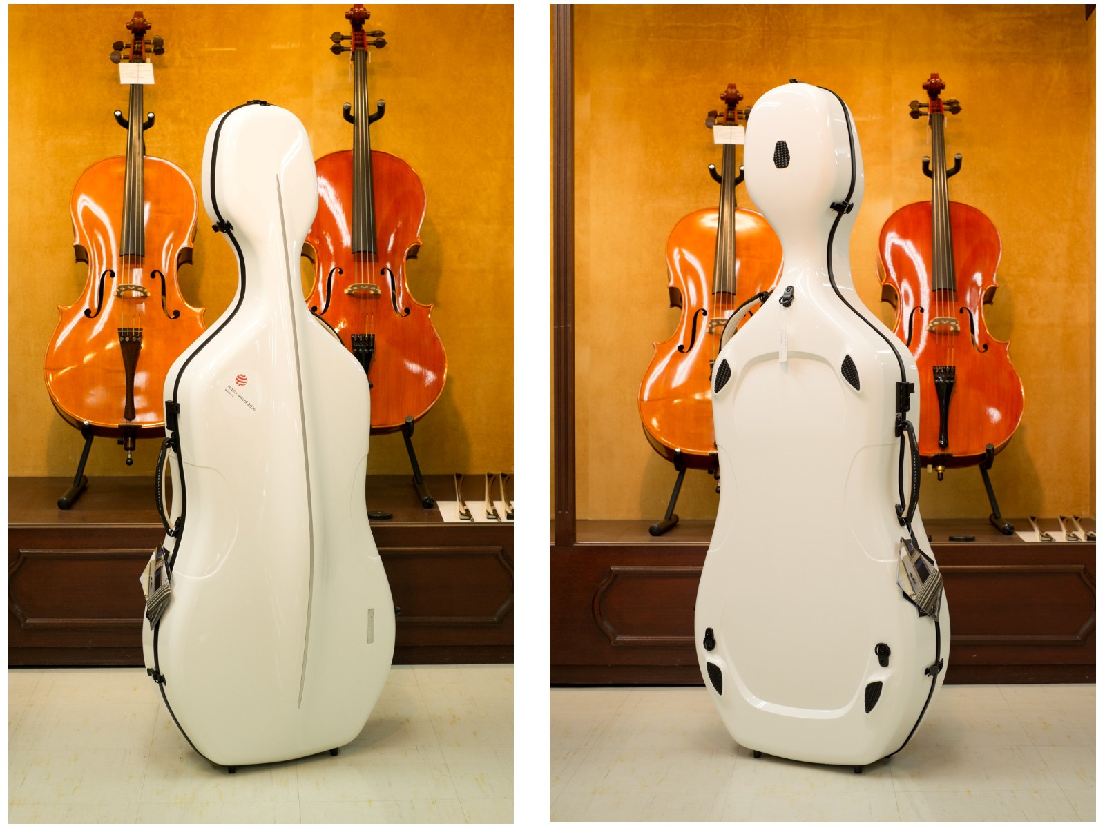 チェロ ハードケース チェロケース 楽器 弦楽器 ホワイト 白 持ち運び