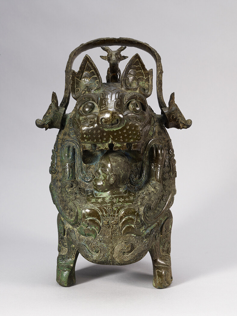 骨董市仕入れ品 中国西周時代の青銅酒尊 激安骨董