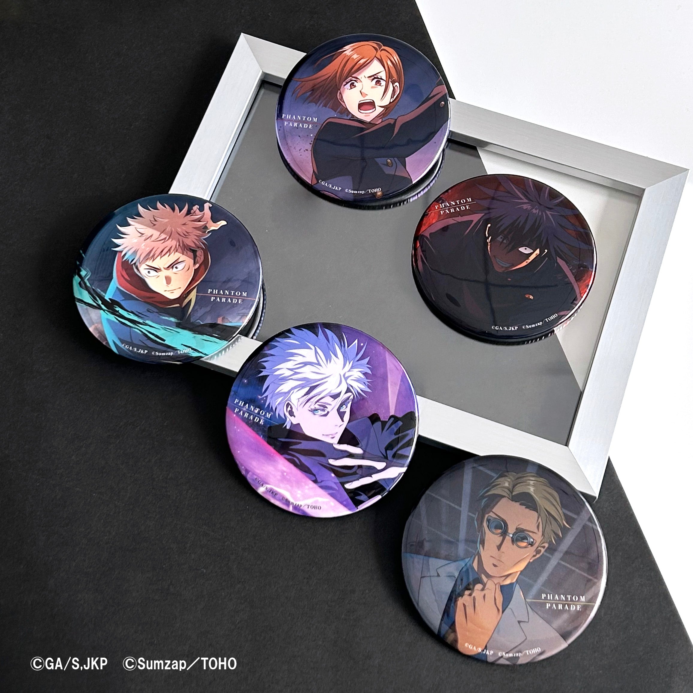 五条 缶バッジ ファンパレ 五条悟 呪術廻戦 ファンパレ ハーフアニバ