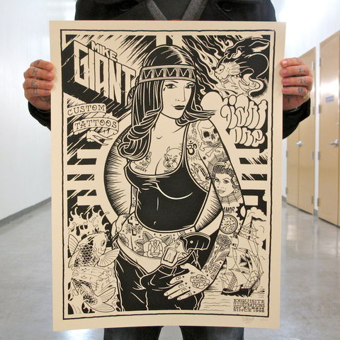 MIKE GIANT ポスター マイクジャイアント REBEL8 TATTOO MIKE GIANT