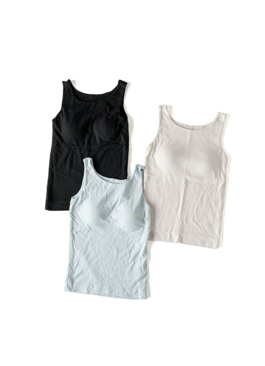 アンドゥムルメステール レイヤータンクトップ ホワイト カシミア混