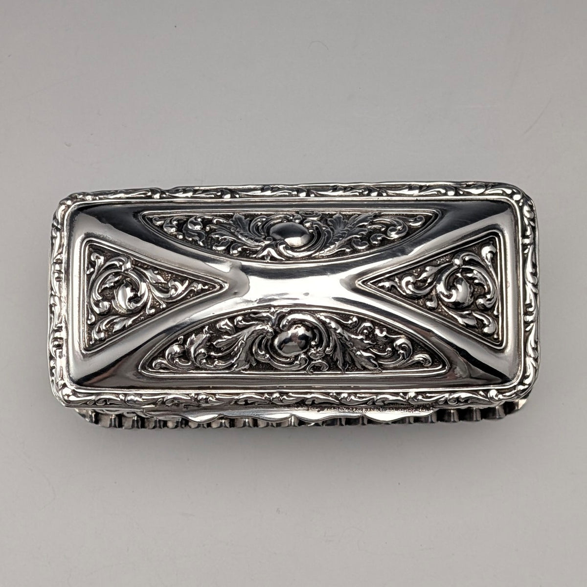 1905年 英国アンティーク 純銀製 トリンケットボックス 38g Thomas