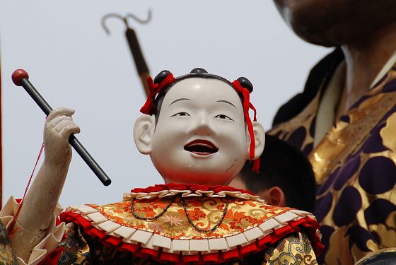 太鼓打唐子人形置物