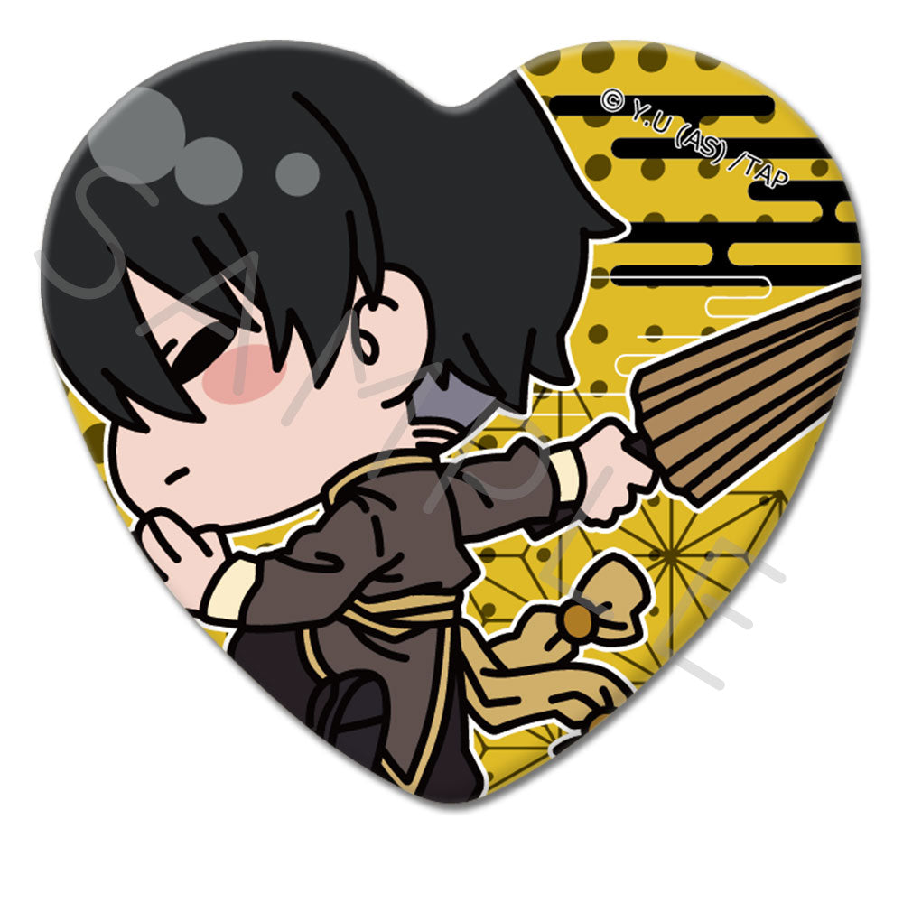 桃源暗鬼 無陀野無人 ハート缶バッジ バニー 桃源暗鬼 無陀野無人