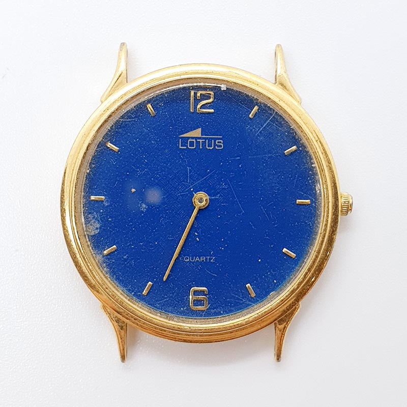 Blue Dial Lotus Swiss Made Quartz Watch for Parts & Repair