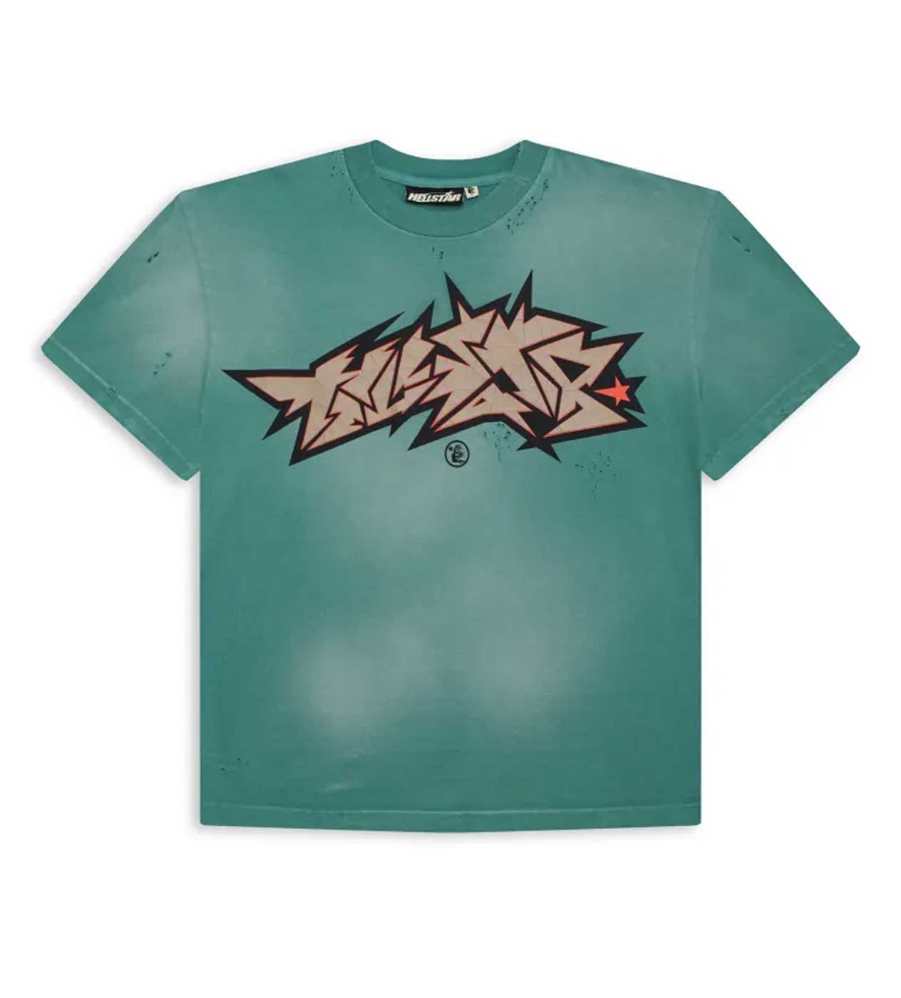 Hellstar Cracked Logo Distress Tee Green – Restock AR