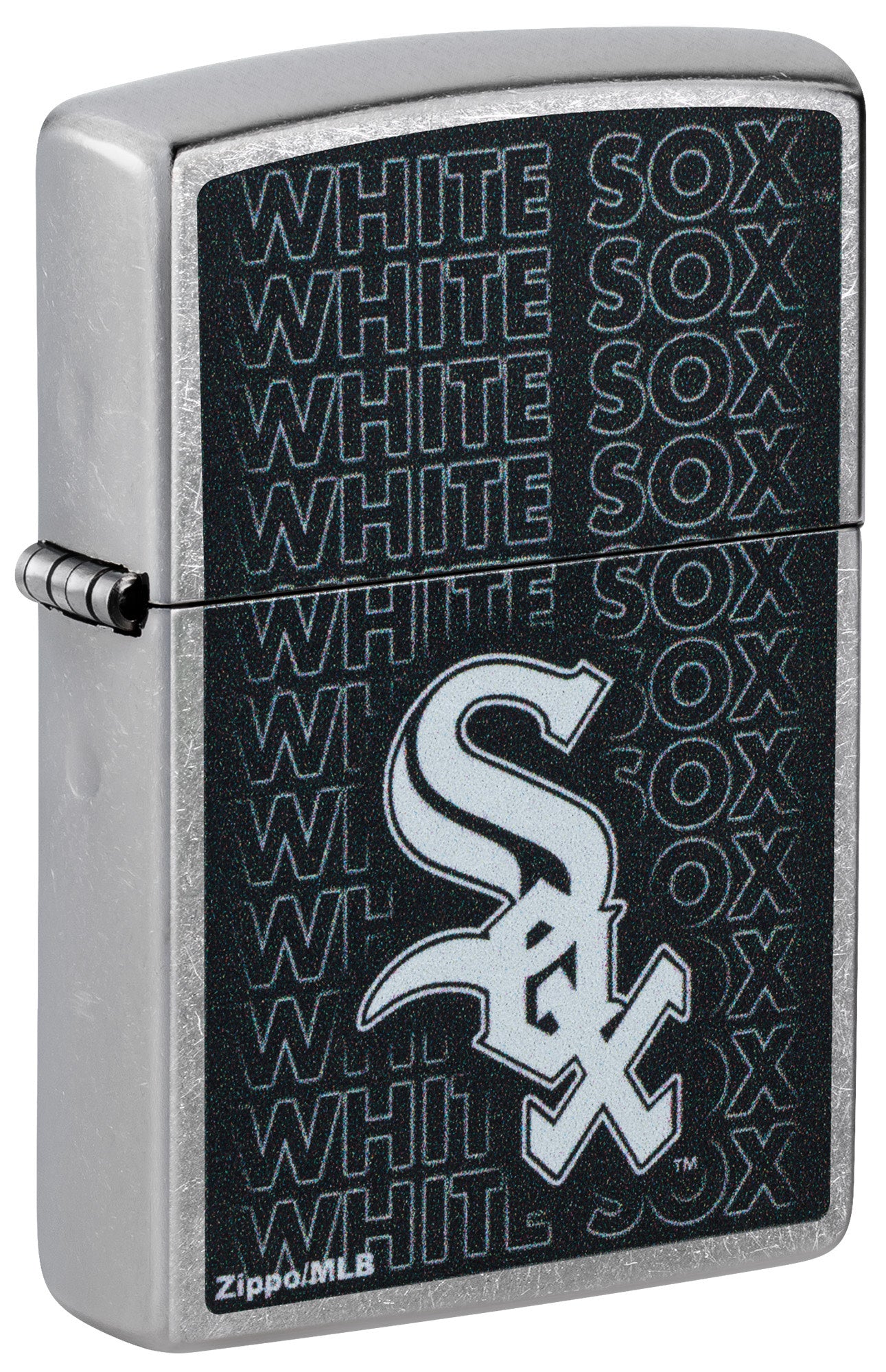 Zippo MLB® Chicago White Sox™ Logo Design Street Chrome Windproof