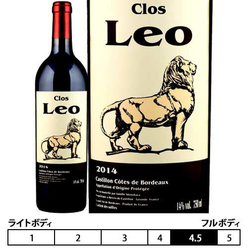 クロ レオ[2014年]赤 750ml ボルドー[Clos Leo] - ビール・酒・ワイン