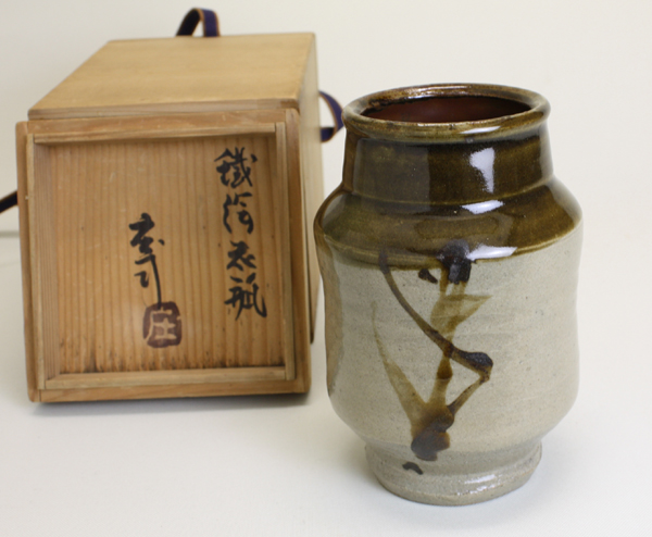 濱田庄司（人間国宝）鐵絵花瓶 共箱 ｜益子焼販売 善五