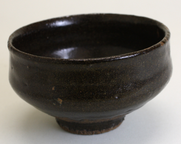 人間国宝 濱田庄司 「縁黒鐵絵茶盌」 益子焼 抹茶茶碗 人間国宝