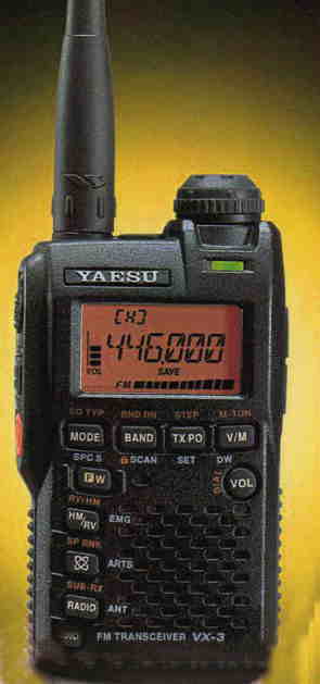 スタンダード FM TRANSCEIVER VX-3 VX-3の詳細説明とオプション一覧