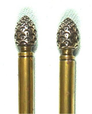 南鐐松笠頭飾火箸 大西清右衛門【茶道具からき】京都から全国に販売