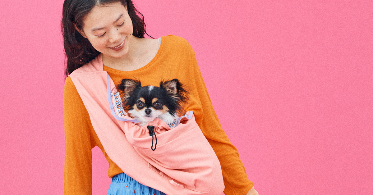 ervaスリングピンクM ドッグスリング・犬の抱っこ紐専門ブランド【ERVA