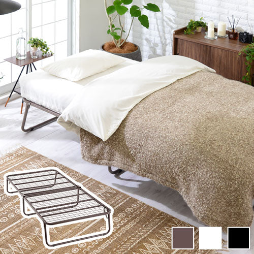 折りたたみメッシュベッド シングル ベッド パイプ式ベッド おしゃれ