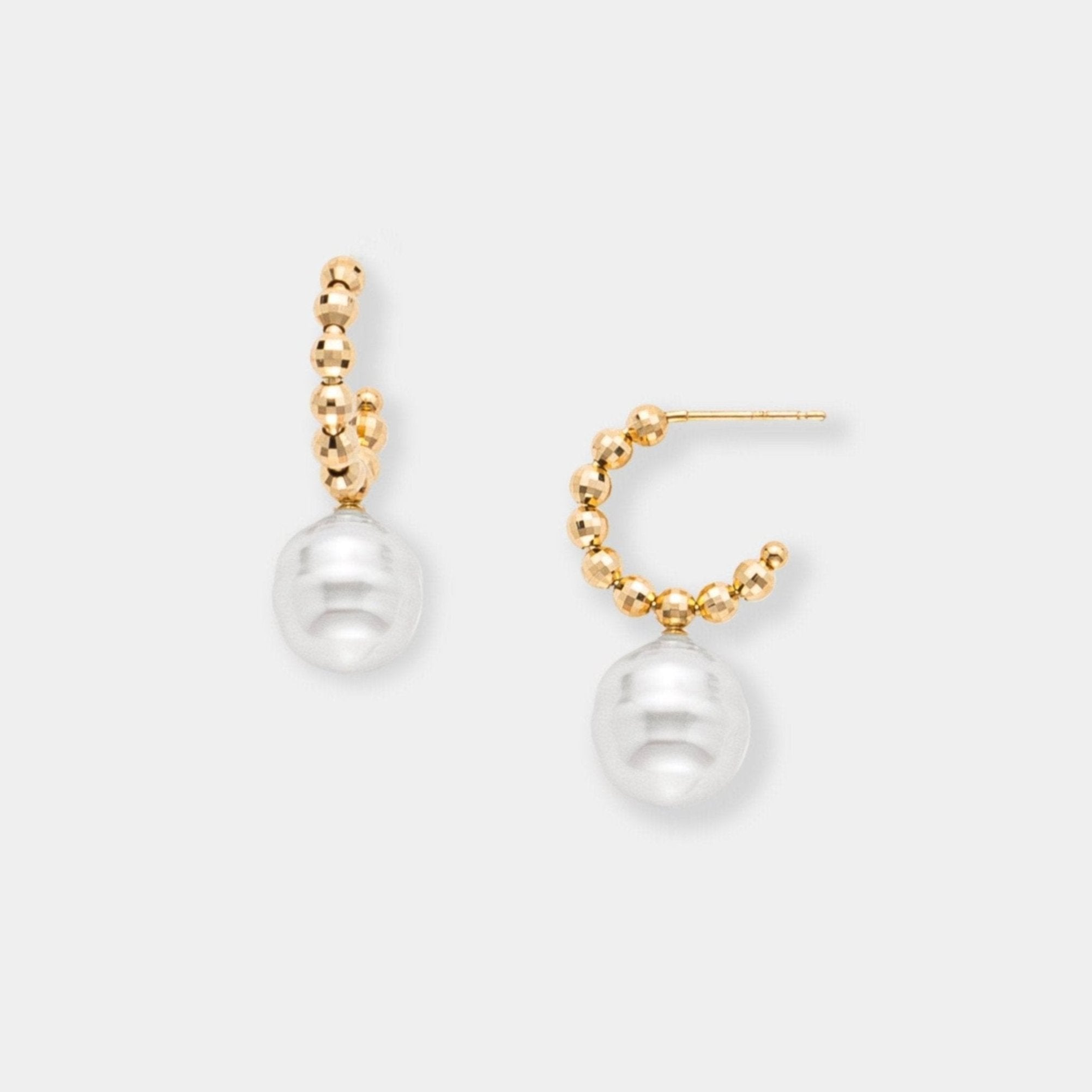rezi703⭐️Pearlish Dot Pearl Hoopピアス Pearl Dot x Gold Piercing