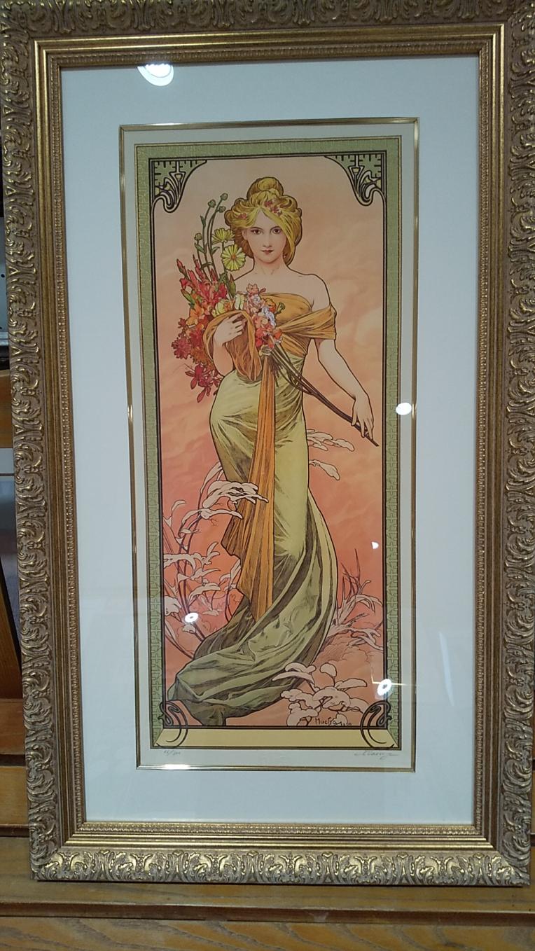 春」アルフォンス・ミュシャシルクスクリーン！ 2025年 美しい新春に