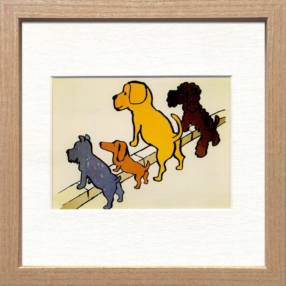 レイモン・サヴィニャック 4匹の犬 フランスOVIL製プリント 復刻板