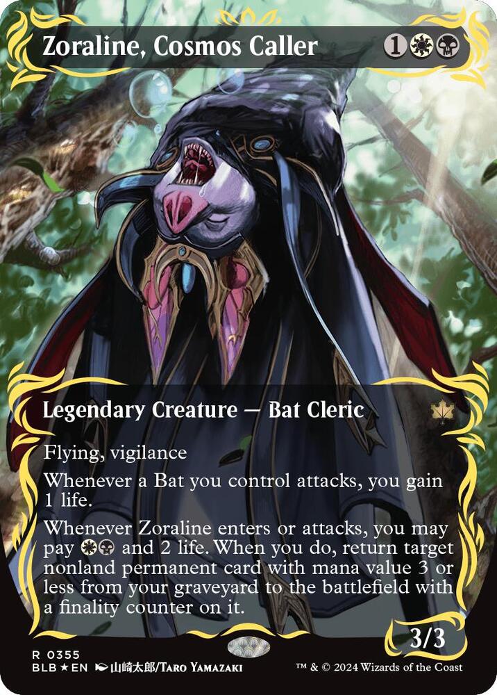 Zoraline, Cosmos Caller (Borderless) (Raised Foil) - Bloomburrow