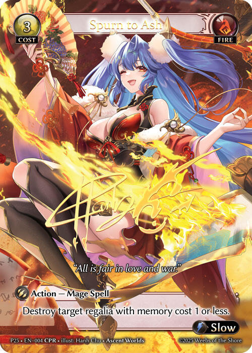 Spurn to Ash (CPR) - Promotional Cards - Grand Archive TCG