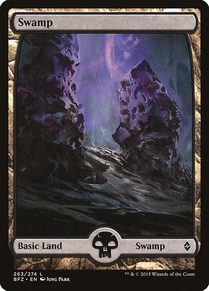Swamp (263) - Full Art - Battle for Zendikar - Magic: The