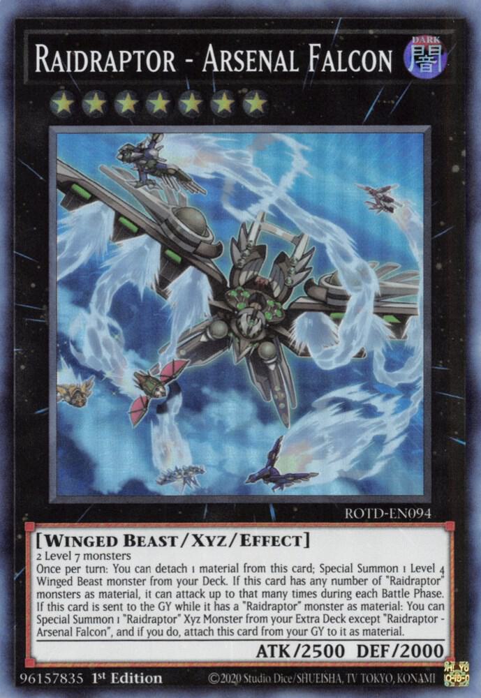 Raidraptor - Arsenal Falcon - Rise of the Duelist - YuGiOh