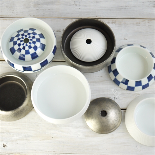 有田焼/李荘窯/珠型三段重/白磁千段/Φ16 X H15.5cm - テーブルライフストア