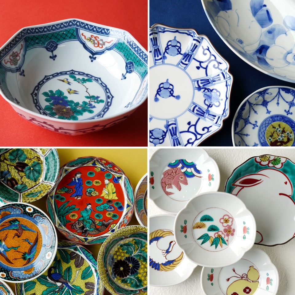 昭和骨董品 九谷焼 宝船 昭和骨董品 金彩極彩色陶器 縁起物 置物