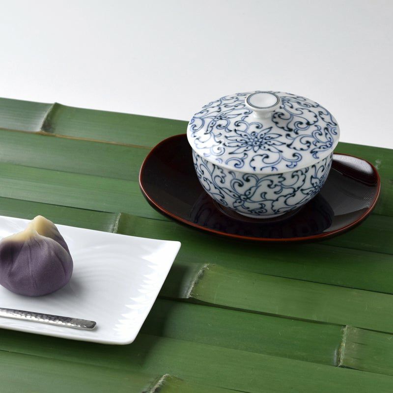 煎茶碗□10客 青絵 染付唐草紋 煎茶器 湯呑み 猪口 小