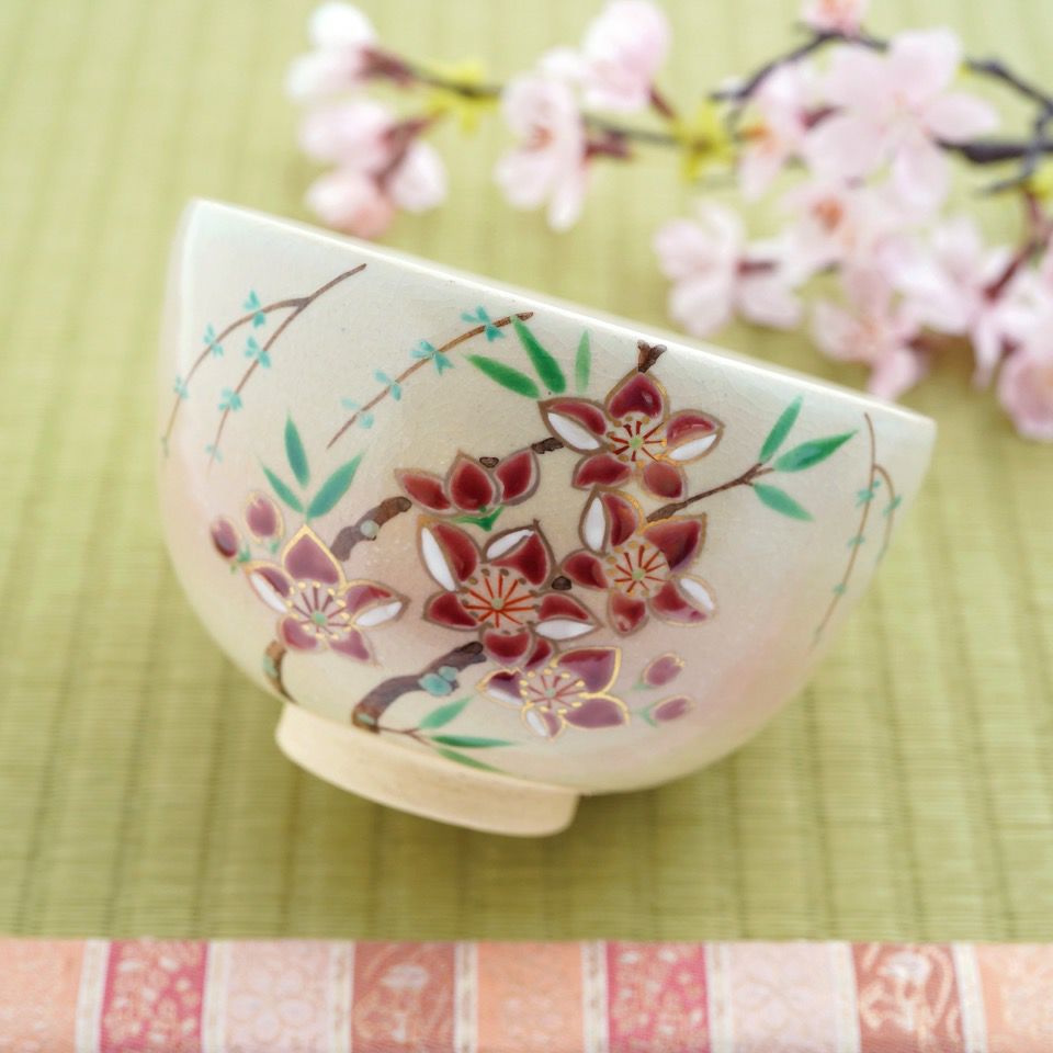京焼・清水焼 抹茶碗 【京焼・清水焼】桃 抹茶碗〈1個〉 |皿や鉢など和