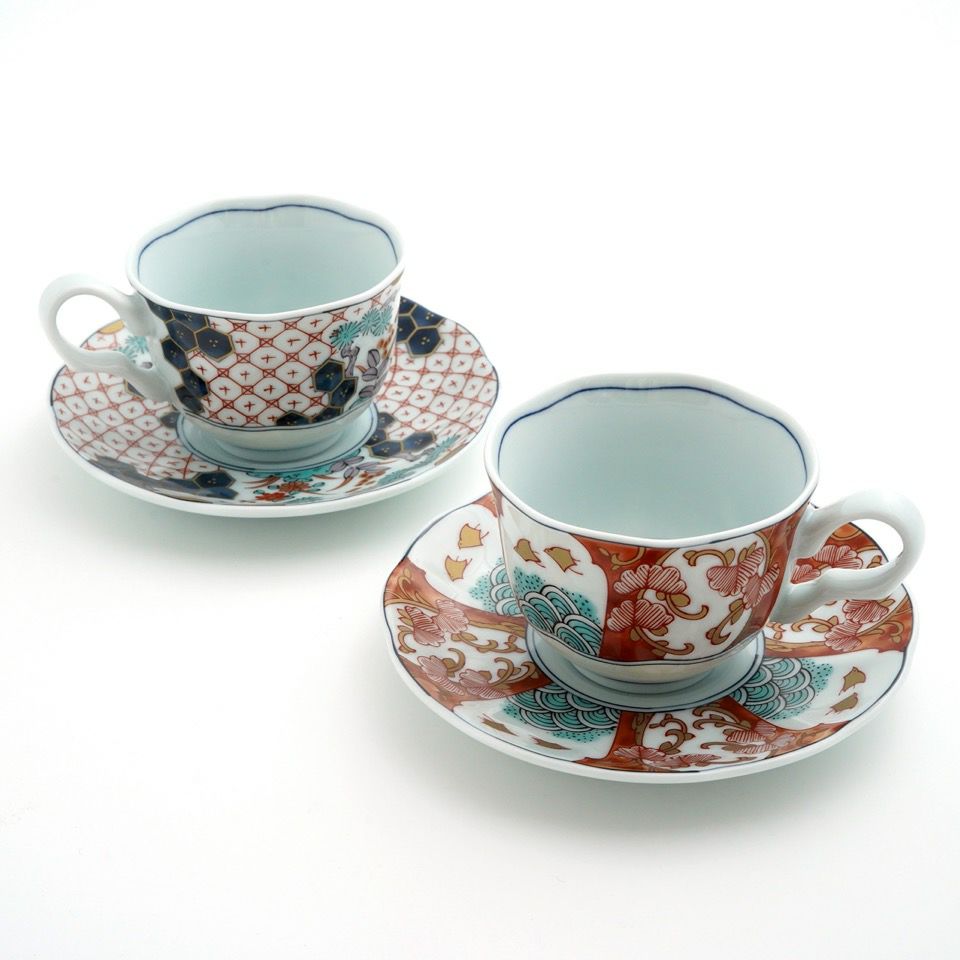 美濃焼セール 【美濃焼SALE】染錦古伊万里 ペア碗皿〈2個〉 |皿や鉢